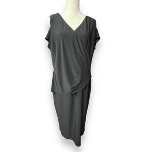 Bravissimo Black Faux Wrap Dress Super Curvy 14